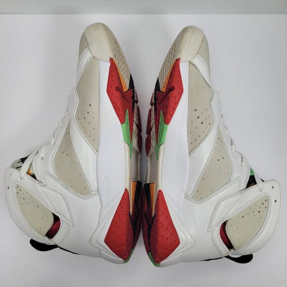 Air Jordan 7 Hare 2015 Men's White Red Sneakers 304775-125 US Size 9.5 - Picture 5 of 8